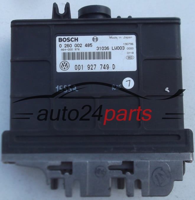 BOITE DE VITESSES AUTOMATIQUE VOLKSWAGEN POLO BOSCH 0 260 002 485, 0260002485, 001 927 749 D, 001927749D