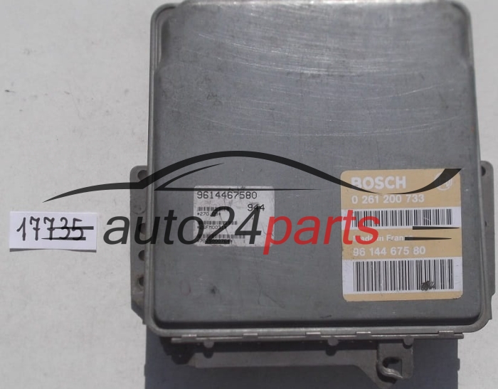 KOMPUTER STEROWNIK SILNIKA CITROEN PEUGEOT 1.4 BOSCH 0 261 200 733, 0261200733, 96 144 675 80, 9614467580