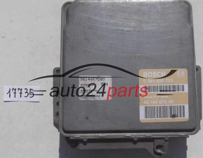KOMPUTER STEROWNIK SILNIKA CITROEN PEUGEOT 1.4 BOSCH 0 261 200 733, 0261200733, 96 144 675 80, 9614467580