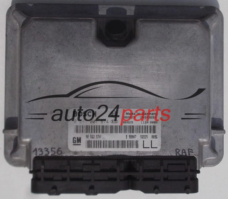 KOMPUTER STEROWNIK SILNIKA OPEL ASTRA VECTRA ZAFIRA BOSCH 0 281 001 674, 0281001674, GM 90 562 574 LL, 90562574LL, 90562574 