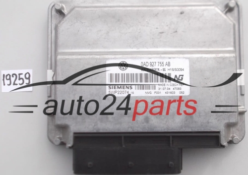 STEROWNIK SKRZYNI BIEGOW VW VOLKSWAGEN TOUAREG 0AD927755AB, 0AD 927 755 AB, 5WP22074 -