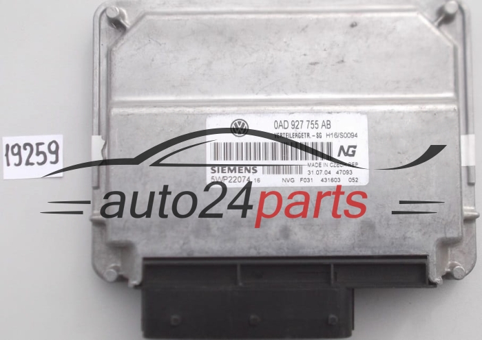 STEROWNIK SKRZYNI BIEGOW VW VOLKSWAGEN TOUAREG 0AD927755AB, 0AD 927 755 AB, 5WP22074 -
