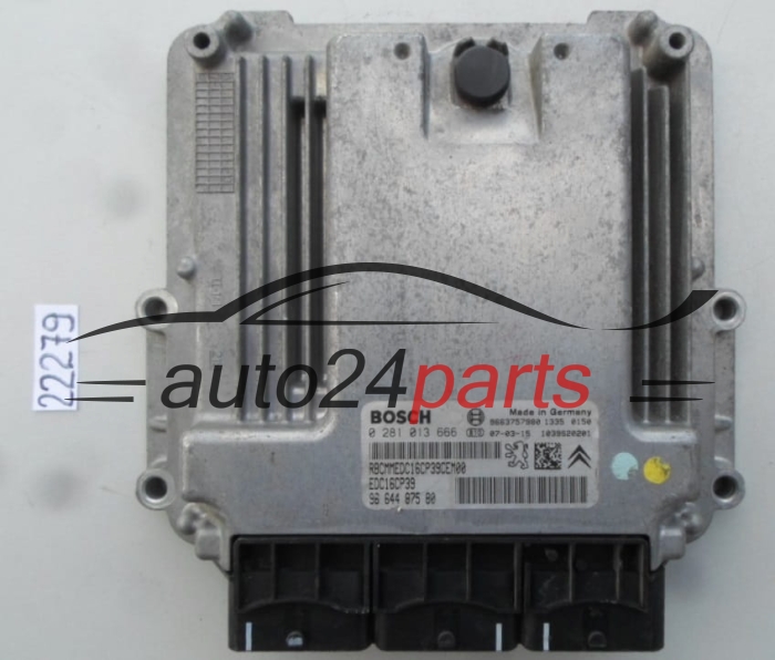 Μονάδα Ελέγχου Κινητήρα CITROEN PEUGEOT 2.2 HDI BOSCH 0 281 013 666, 0281013666, 96 644 875 80, 9664487580