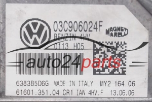 Μονάδα Ελέγχου Κινητήρα VOLKSWAGEN POLO MAGNETI MARELLI IAW 4HV.F,  03C 906 024 F,   61601.351.04
