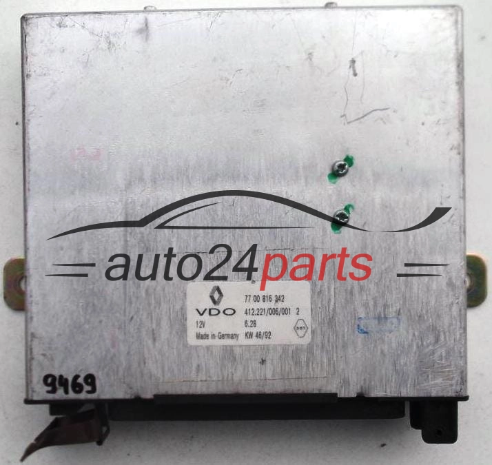 CALCULATEUR MOTEUR RENAULT SAFRANE VDO 412.221/006/001,  77 00 816 342