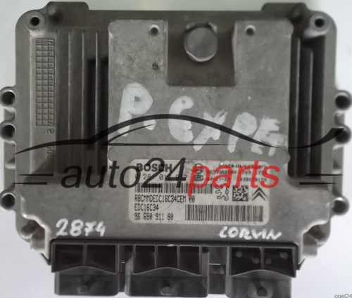 ECU CENTRALITA DE MOTOR PEUGEOT EXPERT FIAT SCUDO 1.6 HDI JTD BOSCH 0281012982, 0 281 012 982, 9665091180, 96 650 911 80, 9653958980 1039S20159 EDC16C34 