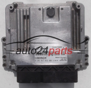 ECU CENTRALITA DE MOTOR FIAT DUCATO 2.8 JTD BOSCH 0 281 017 832, 0281017832, 51917669