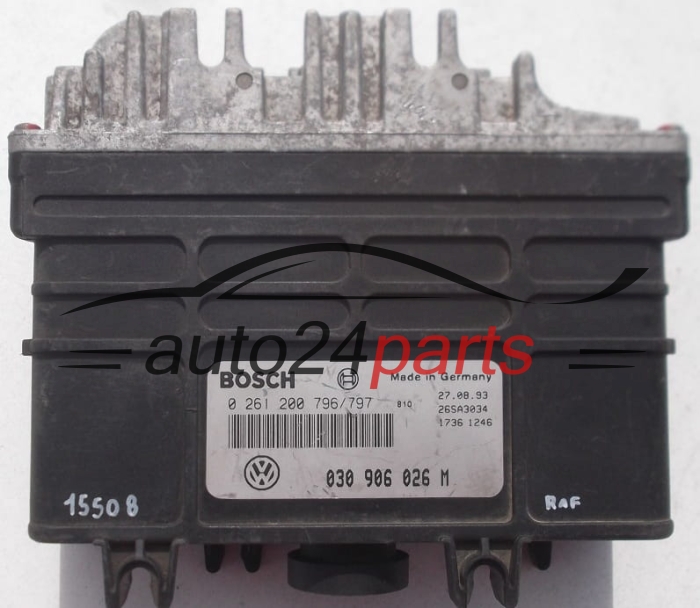 KOMPUTER STEROWNIK SILNIKA VW VOLKSWAGEN POLO 1.0 AAU 030906026M, 030 906 026 M, BOSCH 0261200796, 0261200797, 0 261 200 796/797