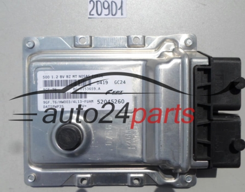 ECU ENGINE CONTROLLER FIAT 500 1.2 52045260, 9GF.T6, 9GFT6