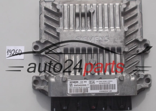 KOMPUTER STEROWNIK SILNIKA CITROEN PEUGEOT 2.0 HDI SIEMENS 5WS40205E-T, 5WS40205ET, SW9658345380, HW9655041480, SID803 