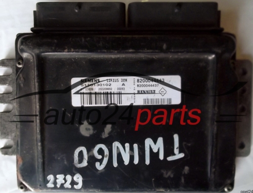 MOTORSTEUERGERÄT ECU STEUERGERÄT RENAULT TWINGO 1.2 SIEMENS SIRIUS 32N S110130102A S110130102 A, 8200044443 8200044437