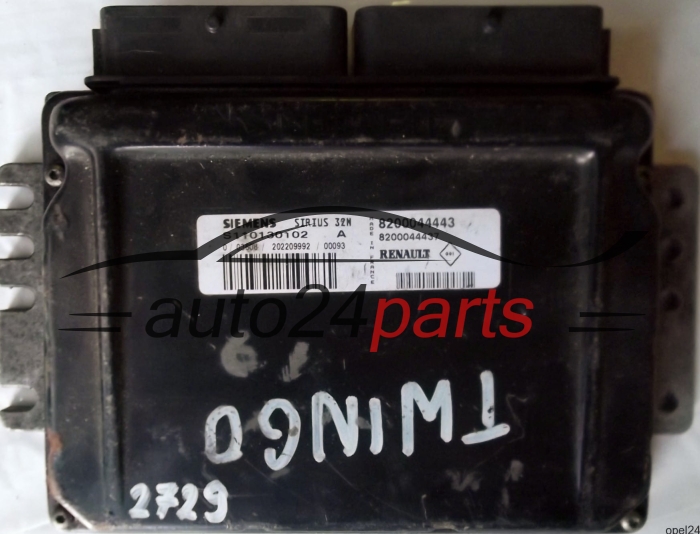 MOTORSTEUERGERÄT ECU STEUERGERÄT RENAULT TWINGO 1.2 SIEMENS SIRIUS 32N S110130102A S110130102 A, 8200044443 8200044437
