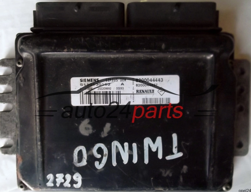 MOTORSTEUERGERÄT ECU STEUERGERÄT RENAULT TWINGO 1.2 SIEMENS SIRIUS 32N S110130102A S110130102 A, 8200044443 8200044437