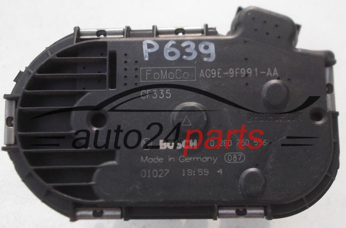BOITIER DE PAPILLON VOLVO BOSCH 0 280 750 556, 0280750556, FoMoCo AG9E-9F991-AA, AG9E9F991AA