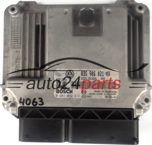 ECU ENGINE CONTROLLER VW VOLKSWAGEN PASSAT 2.0 TDI 03G906021MR, 03G 906 021 MR BOSCH 0281013311, 0 281 013 311 