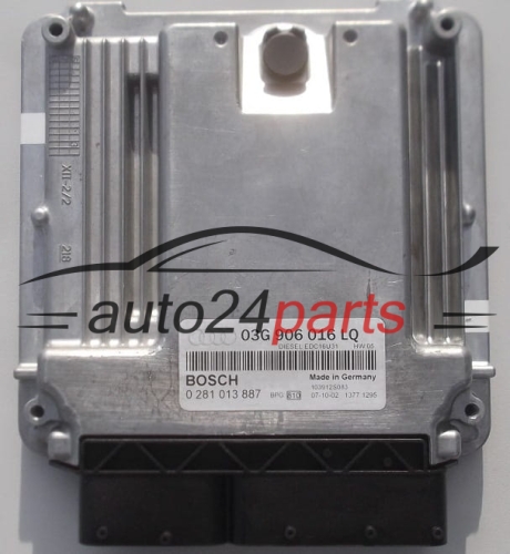 Μονάδα Ελέγχου Κινητήρα AUDI A4 2.0 TDI BOSCH 0 281 013 887,  03G 906 016 LQ