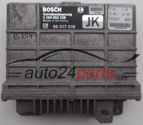 CENTRALITA ECU CAJA DE CAMBIO AUTOMATICO OPEL SENATOR BOSCH 0 260 002 238, 0260002238, GM 96 017 019 JK, 96017019JK