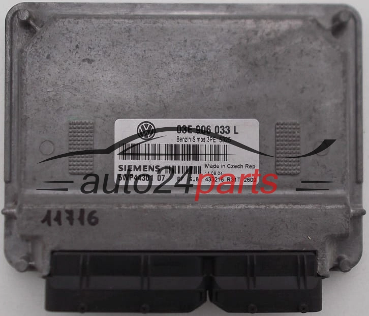 MOTORSTEUERGERÄT ECU STEUERGERAT VOLKSWAGEN POLO 1.2 AZQ SIEMENS 5WP44301 07,  03E 906 033 L