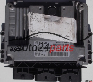 ECU CENTRALITA DE MOTOR PEUGEOT 206, 207 1.6 HDI, BOSCH 0 281 017 601, 0281017601, 96 770 392 80, 9677039280, EDC17C10 