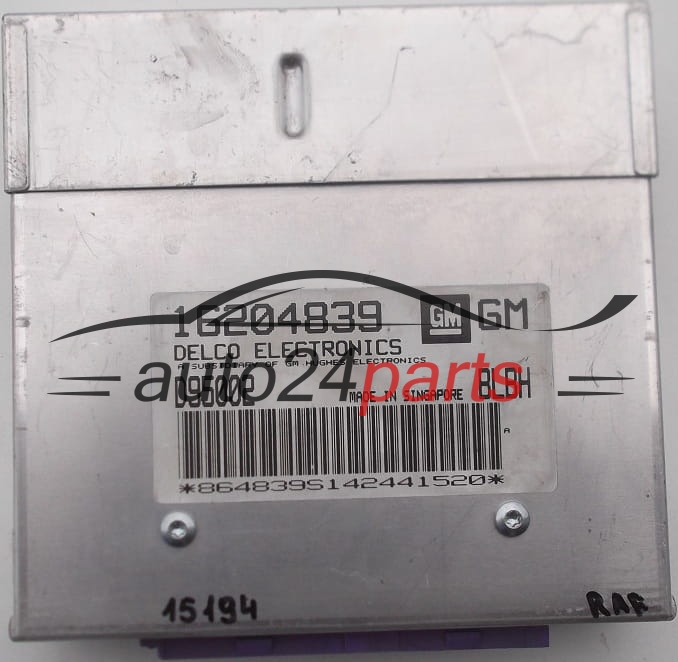 CALCULATEUR MOTEUR OPEL VECTRA 1.8 DELCO 16204839 GM, 16204839GM, D95002, BLBH 