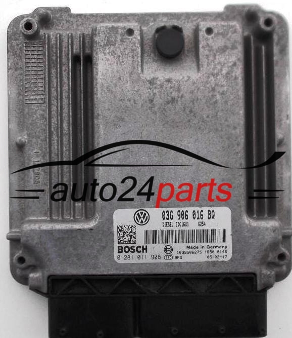 KOMPUTER STEROWNIK SILNIKA VW VOLKSWAGEN TOURAN 2.0 TDI 03G906016BQ, BOSCH 0281011906