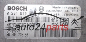 KOMPUTER STEROWNIK SILNIKA CITROEN C5 1.6 HDI BOSCH 0 281 011 561,  96 582 745 80,  9653958980