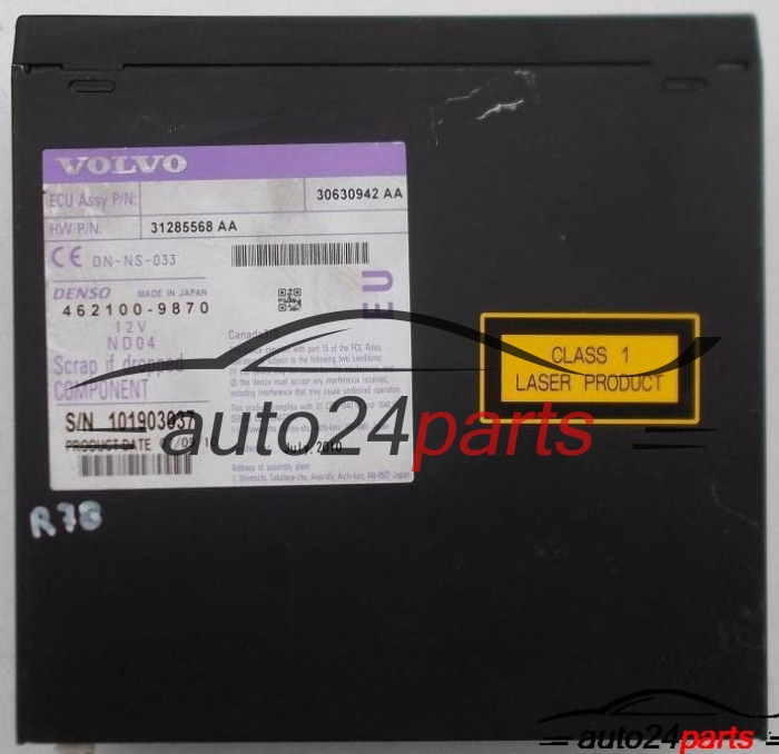 LECTEUR DVD NAVI VOLVO 31285568 AA, 31285568AA, 30630942 AA, 30630942AA, 462100-9870, 4621009870
