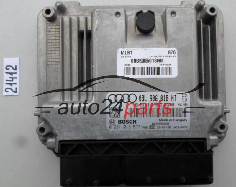 KOMPUTER STEROWNIK SILNIKA AUDI A4 2.0 TDI BOSCH 0 281 018 577, 0281018577, 03L 906 018 HT, 03L906018HT, EDC17C46