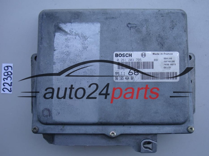 KOMPUTER STEROWNIK SILNIKA PEUGEOT 407 1.8 BOSCH 0 261 203 795, 0261203795, 96 165 464 80, 9616546480