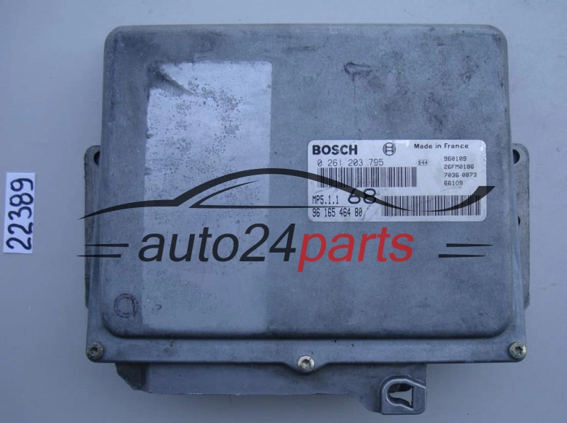 KOMPUTER STEROWNIK SILNIKA PEUGEOT 407 1.8 BOSCH 0 261 203 795, 0261203795, 96 165 464 80, 9616546480