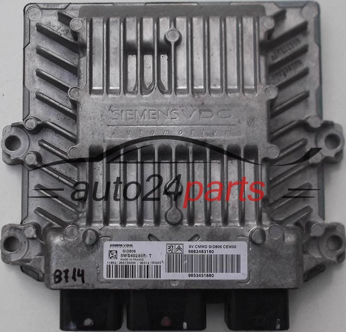 Μονάδα Ελέγχου Κινητήρα CITROEN C2 1.4 HDI SIEMENS SID806 5WS40285E-T 9663483180, 9653461880 