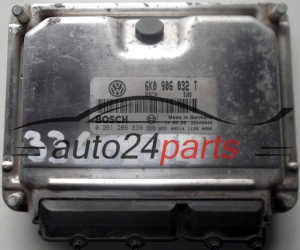 CALCULATEUR MOTEUR VW VOLKSWAGEN POLO 1.4 6K0906032T, 6K0 906 032 T, BOSCH 0261206839, 0 261 206 839