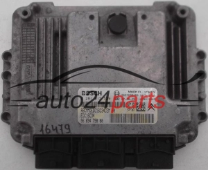 CENTRALINA MOTORE CITROEN C3, PEUGEOT 207 1.4 HDI, BOSCH 0 281 012 529, 0281012529, EDC16C34, 96 634 758 80, 9663475880
