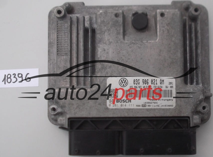 KOMPUTER STEROWNIK SILNIKA SKODA SUPERB 1.9 TDI BOSCH 0 281 014 111, 0281014111, 03G 906 021 QM, 03G906021QM, EDC16U34