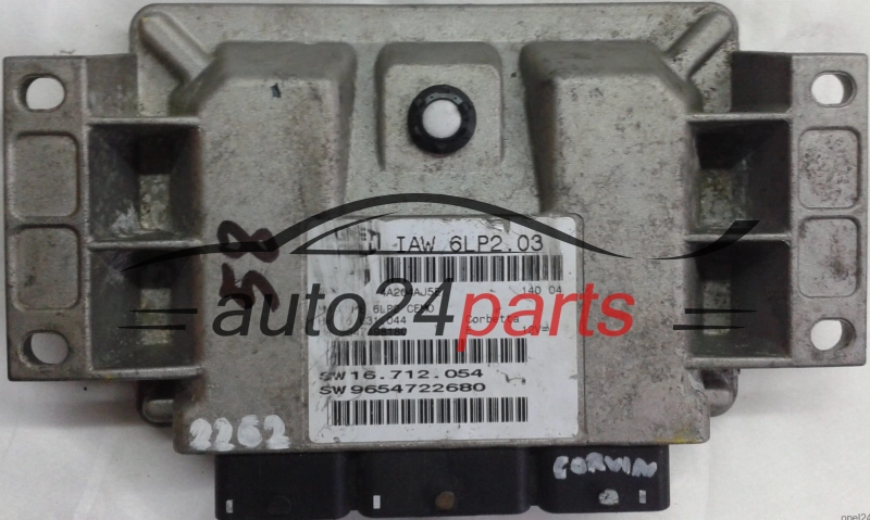 ECU ENGINE CONTROLLER PEUGEOT 206 1.4 MAGNETI MARELLI IAW 6LP2.03, IAW6LP203, HW 16.631.044, 16631044, 9647498180, SW 16.712.054, 16712054, 9654722680