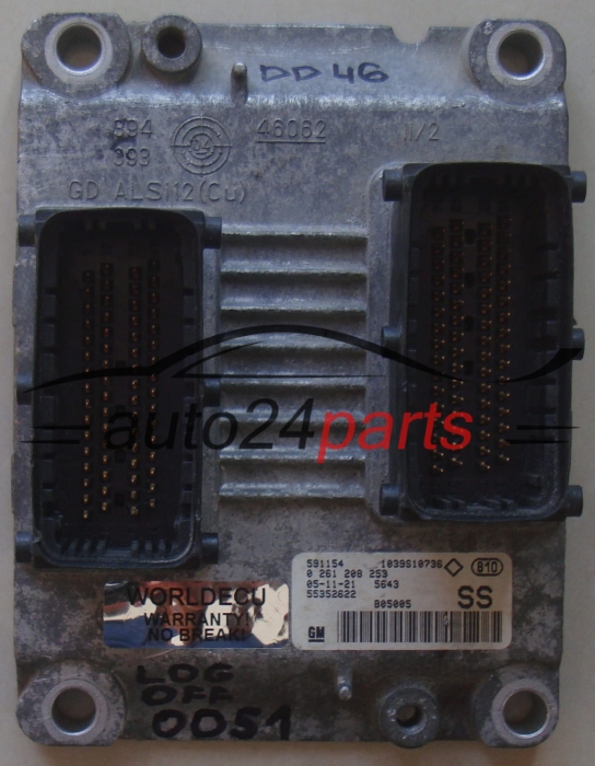 CENTRALINA MOTORE OPEL CORSA C 1.2 Z12XEP BOSCH 0 261 208 253