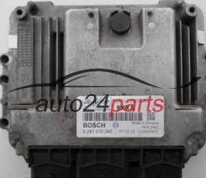 ECU CENTRALITA DE MOTOR FORD FOCUS 1.6 TDCI BOSCH 0 281 015 242, 0281015242, FoMoCo 8M51-12A650-XA, 8M5112A650XA, 8XXA  