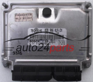 KOMPUTER STEROWNIK SILNIKA VW VOLKSWAGEN PASSAT 1.9 TDI BOSCH 0 281 010 668, 0281010668, 038 906 019 EM, 038906019EM
