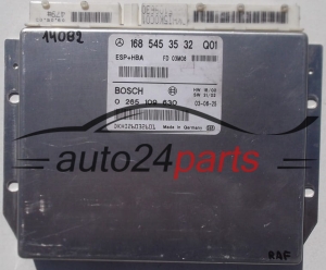 Mονάδα ελέγχου αβς ESP+HBA MERCEDES W168 BOSCH 0 265 109 630