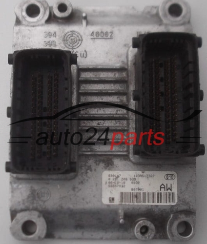 MOTORSTEUERGERÄT ECU STEUERGERAT OPEL CORSA D 1.0 Z10XEP 55557932 AW, 55 557 932 AW, BOSCH 0261208939, 0 261 208 939, 55557935, 1232090, 12 32 090