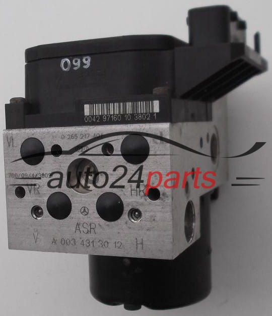 ABS CENTRALINA POMPA MERCEDES E230 W210 BOSCH 0 265 217 401, 0265217401, A 003 431 30 12 H, A0034313012, 0 130 108 068, 0130108068