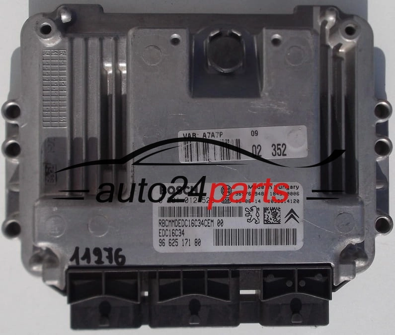 MOTORSTEUERGERÄT ECU STEUERGERAT PEUGEOT 207 1.4 HDI BOSCH 0 281 012 526, 0281012526, 96 625 171 80, 9662517180, 9657699480 EDC16C34, 1039S14120