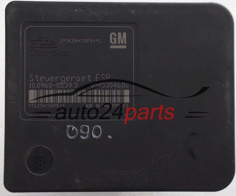 ABS OPEL ASTRA H ZAFIRA B GM 13 213 610 AL, 13213610AL, ATE 10.0206-0206.4, 10020602064, ESP 10.0960-0539.3, 10096005393