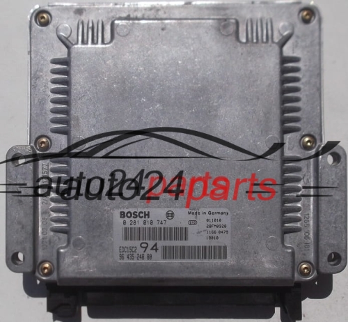 ECU ENGINE CONTROLLER PEUGEOT 307 2.0 HDI BOSCH 0 281 010 747, 0281010747, 96 435 248 80, 9643524880 EDC15C2 94 