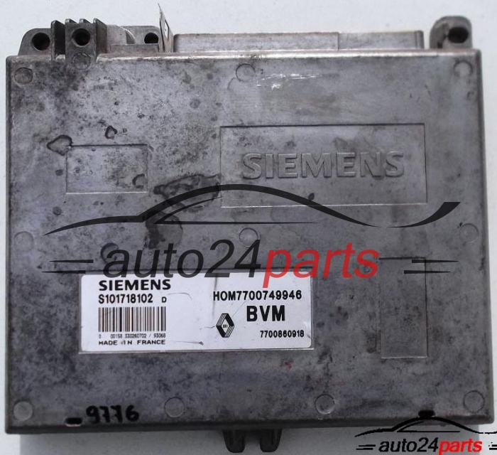 ECU CENTRALITA DE MOTOR RENAULT CLIO 1.4, SIEMENS S101718102 D, S101718102D, HOM7700749946, 7700860918