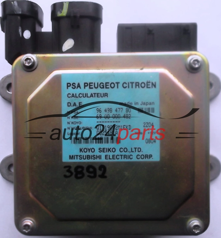 Centralina coluna de direcção CITROEN PEUGEOT 96 498 477 80, 69 00 000 482/--A