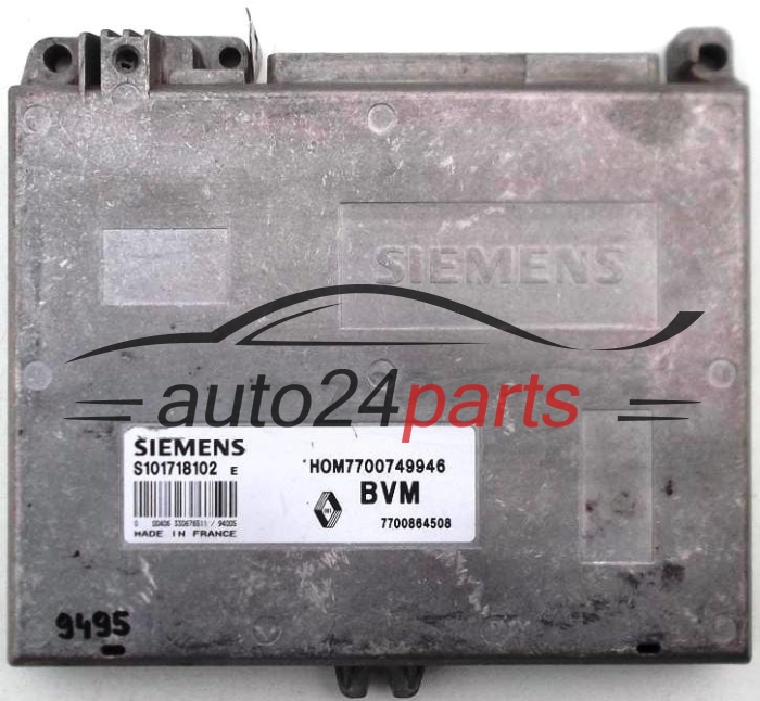 CENTRALINA MOTORE RENAULT CLIO 1.4, SIEMENS S101718102 E, S101718102E, HOM7700749946, 7700864508
